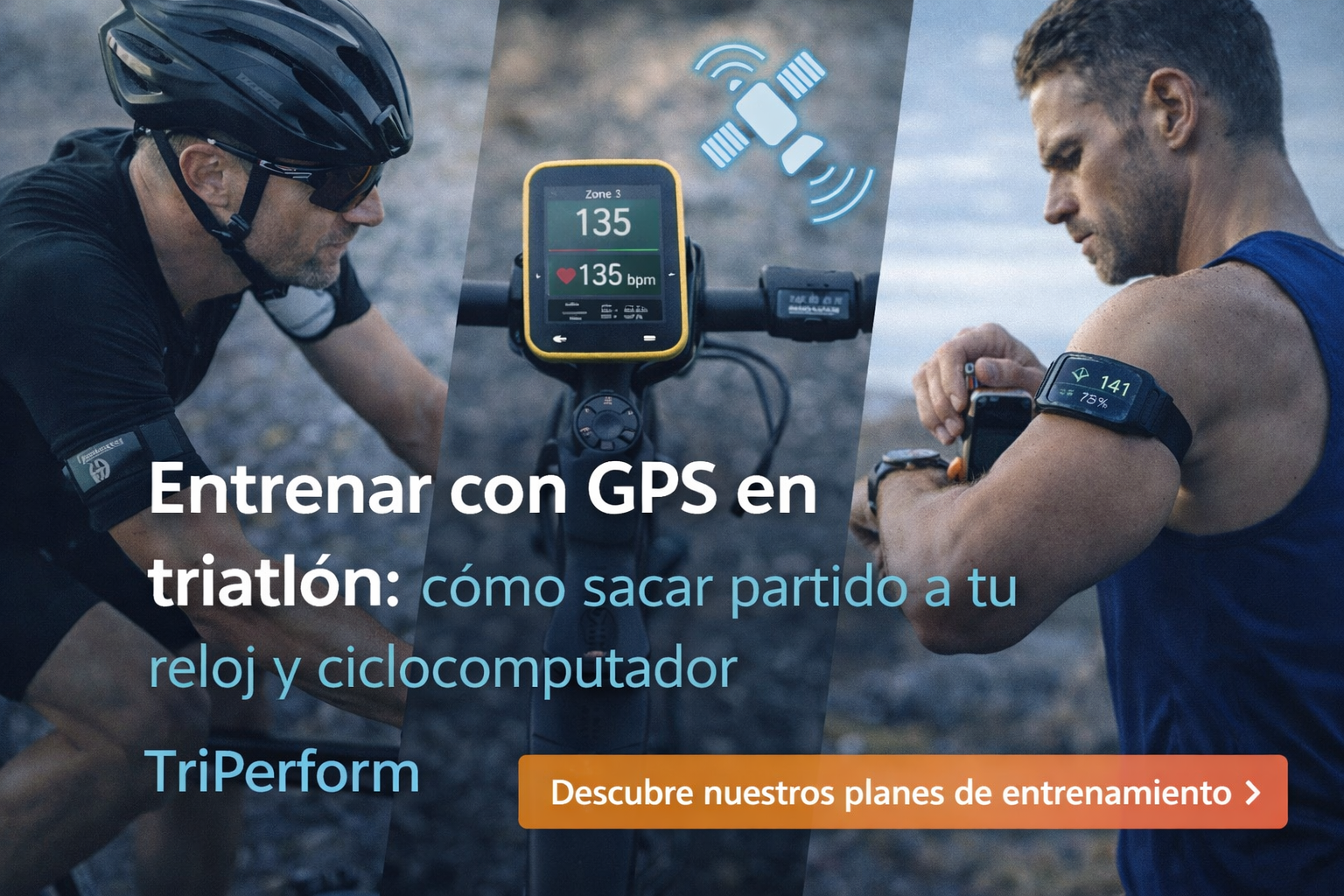 Entrenar con GPS en triatlón usando reloj deportivo y ciclocomputador